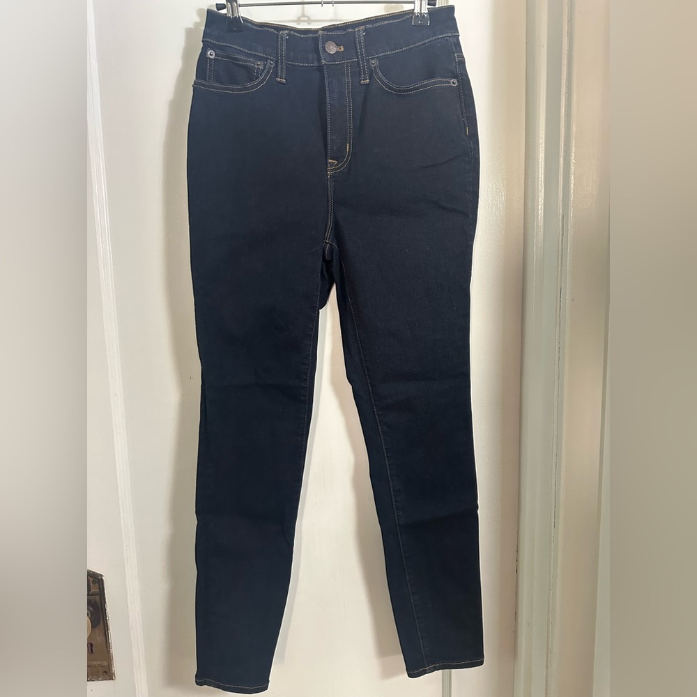 J. Crew Dark Blue Curvy High-Rise Skinny Jeans